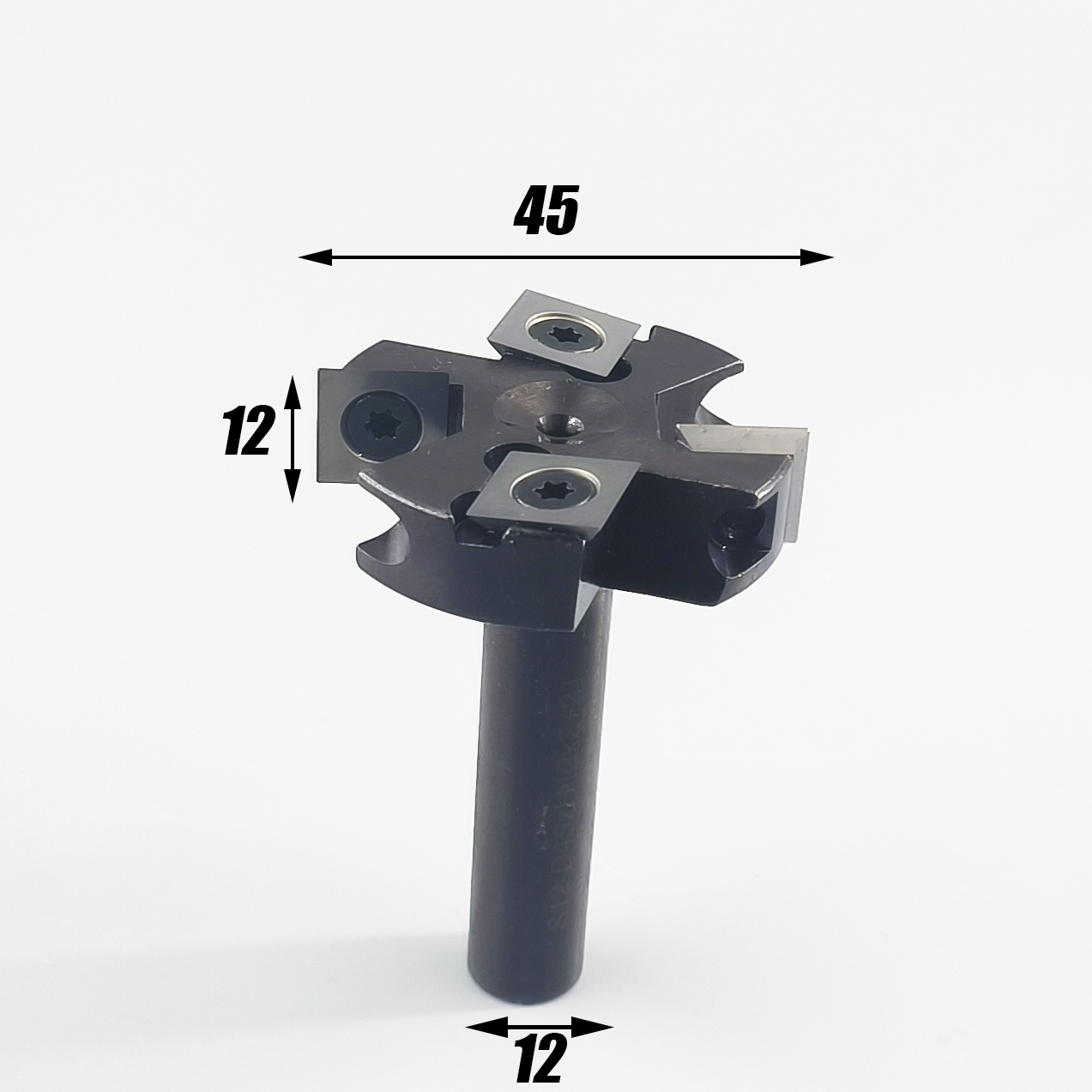 Broca de roteador CNC com haste de 12 mm para inserção de carboneto Spoilboard Flycutter2 + 2 brocas de roteador CNC de flauta 