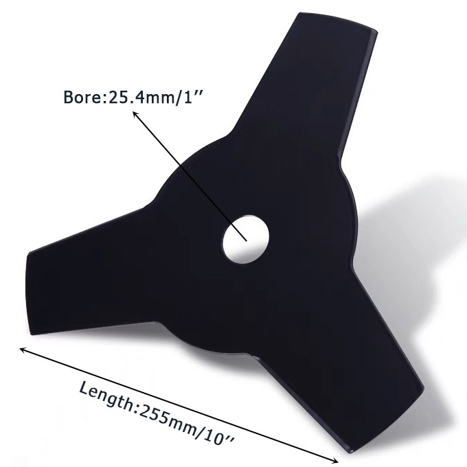 10' Lâmina de corte de escova 3T Cabeça de aparador de cortador de grama