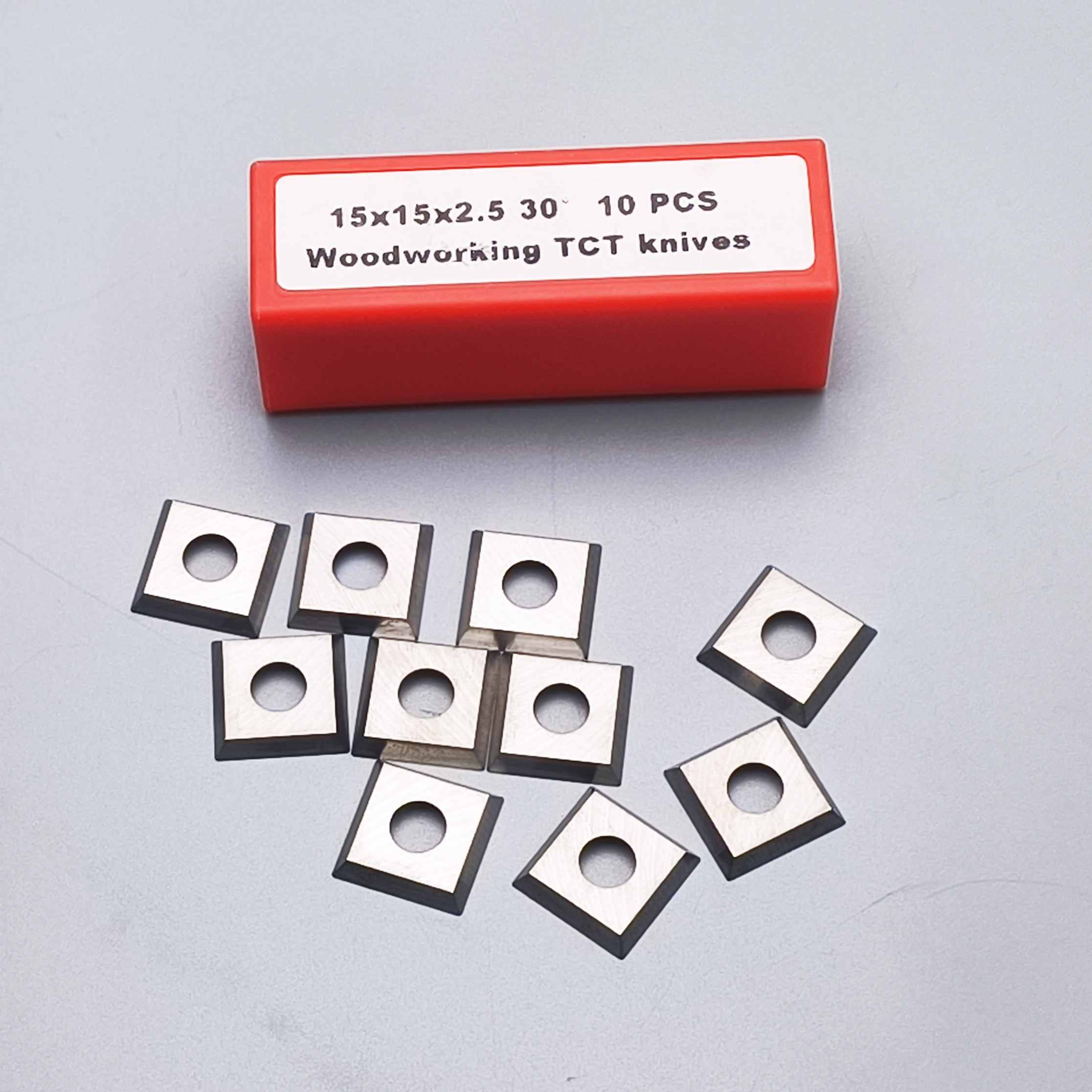 15*15*2.5mm borda reta carboneto de tungstênio facas de plaina reversíveis cortador insere lâmina