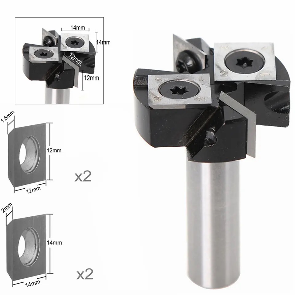  Fresa CNC 1/2 'diâmetro de corte da haste 4 asa CNC superfície roteador bit